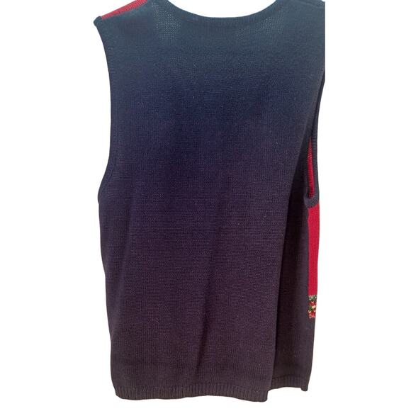 VTG Capacity Teddy Bear Christmas Sweater Vest Women's Size Medium Grannycore - Picture 2 of 6